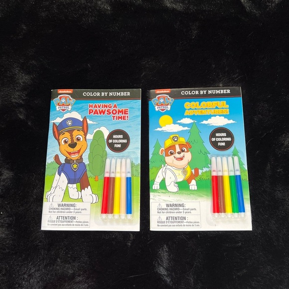 PAW Patrol Color by Number Books with Markers (Set of 2) - Fun Kids Activity Set - Picture 1 of 6